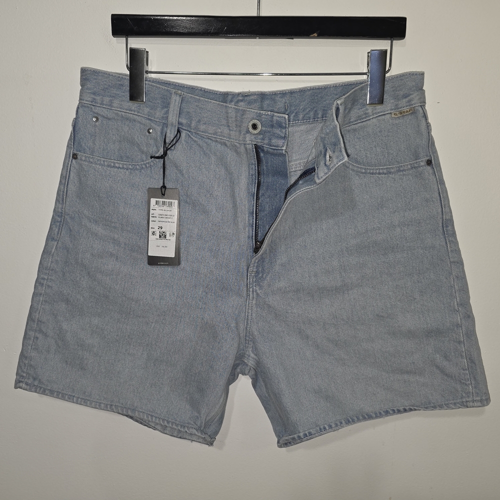 $110 G-Star Type 89 Light Blue Denim Jean Shorts sz.29 NWT